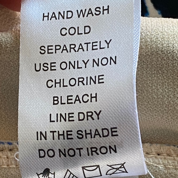 Swimsuits for All Tankini Geometric Blue Swimsuit Top Size 12 Built-In Cups - Picture 6 of 8